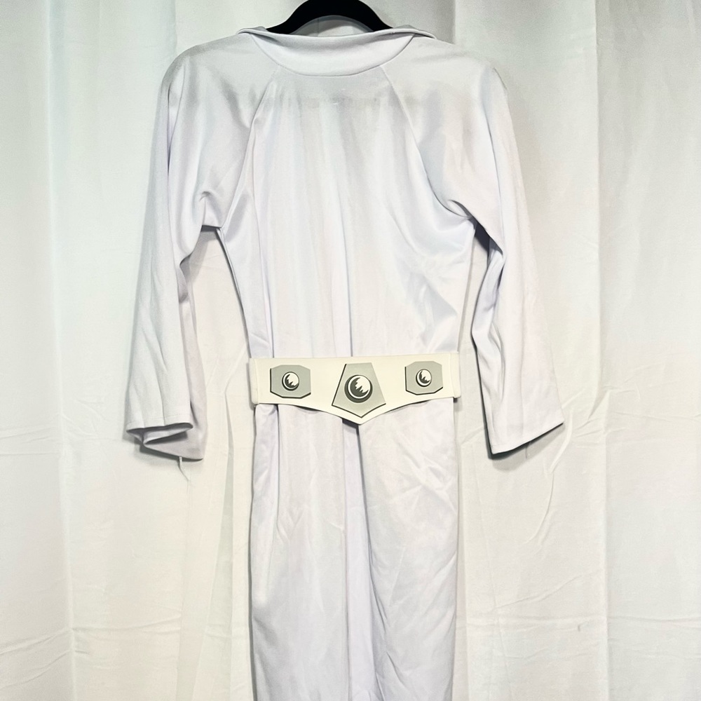 Star Wars Princess Leia White Dress Costume With Belt Adult Standard One Size